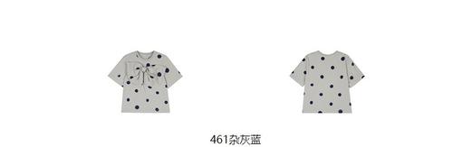 jnby  23年秋款  蝴蝶结圆领中袖T恤  1N7114440 商品图4