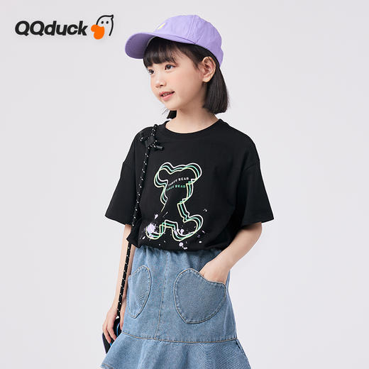 【120-165】【QQduck可可鸭】女童夏款休闲百搭短袖T恤QQduck可可鸭 商品图2