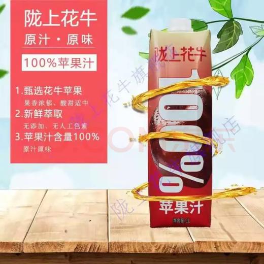 【甘肃甄选】陇上花牛100%苹果汁礼盒装 1L×6瓶/箱 商品图2