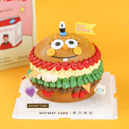 半加高|巨无霸大汉堡蛋糕【D4456】 商品图1