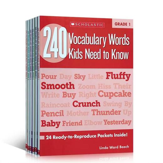英文原版学乐出版练习册一至六年级240 Vocabulary Words Kids Need to Know:Grade 6册 商品图1