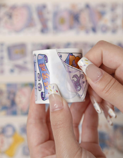 TIPETOYS手账胶带豆芽酱魔法女神（紫）DYJ5074-L 商品图1