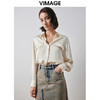 VIMAGE纬漫纪宽松慵懒感舒适百搭简约气质纯色雪纺衬衫秋新款V2009609 商品缩略图2