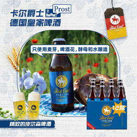 德国皇家精酿皮尔森啤酒卡尔爵士fuerstcarl兰城堡250ml*12瓶