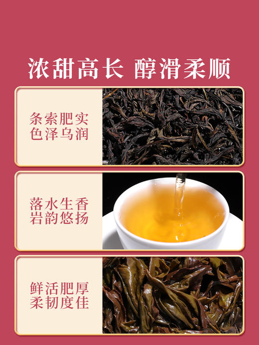岩语 落云大红袍 特级武夷岩茶中火花香茶叶盒装泡袋144g 商品图2