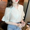 黛唯梵【花雨伞下，短袖女新款夏日雪纺衫】荷叶边点缀，宽松遮肚显瘦。再等一年，又是凉意袭人。只为打破烦闷，展现青春。 商品缩略图3