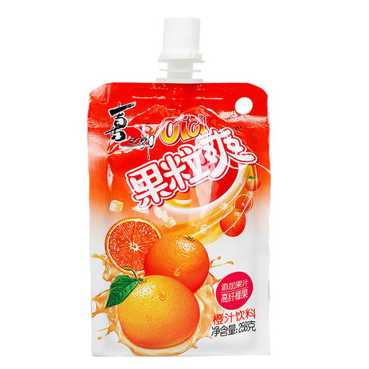 「8袋装！三款口味」喜之郎cici果粒爽258g袋装 葡萄味水蜜桃味果冻果汁饮料零食 商品图2