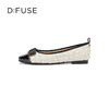 DFuse迪芙斯秋季新款小香风浅口平底单鞋女蝴蝶结优雅芭蕾舞鞋DF33111113 商品缩略图1