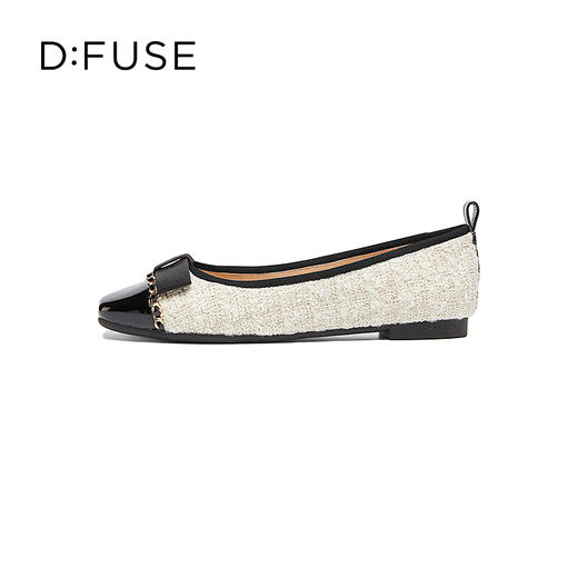 DFuse迪芙斯秋季新款小香风浅口平底单鞋女蝴蝶结优雅芭蕾舞鞋DF33111113 商品图1