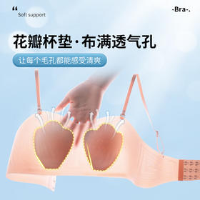 黛唯梵芭蕾女孩+花瓣物语【两件装薄款内衣】薄款内衣女大胸显小胸聚拢 舒适无钢圈收副乳防下垂文胸 选自高品质面料，穿着舒适贴身，清凉一夏冰丝裸感，打造诱人曲线！