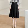 剩S/XXL 米思阳2024春季新款温柔淑女高腰a字半身裙垂坠感大摆伞裙女2112 商品缩略图0