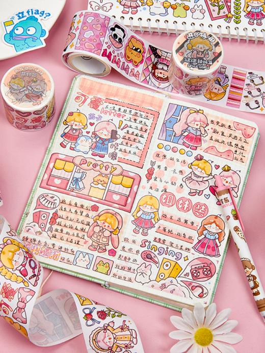 TIPETOYS手账胶带豆芽酱裙裙萌妹篇DYJ5066-L 商品图2