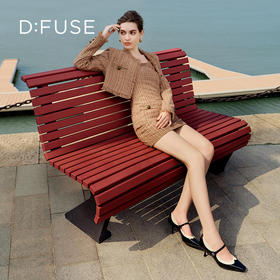 DFuse迪芙斯复古高跟小方头玛丽珍单鞋女细跟一字扣带DF33111222