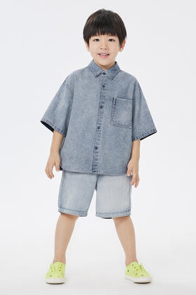 jnby  23年秋款 轻薄牛仔中袖衬衣  1N7212370