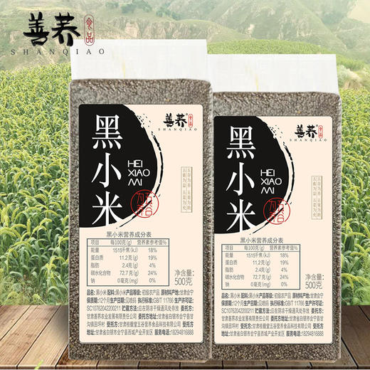 【甘肃甄选】善荞黑小米 500g/袋*4袋 商品图1