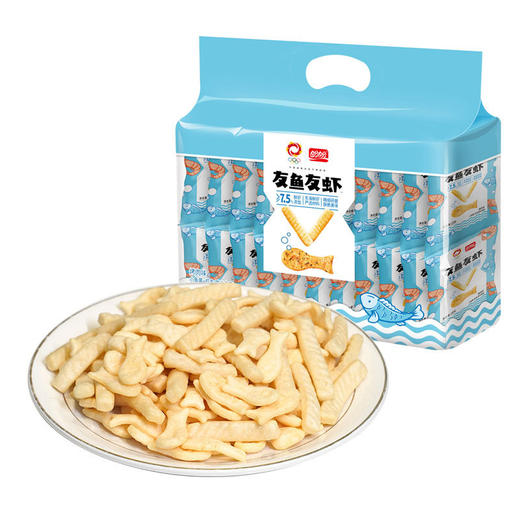 「20包装！友鱼友虾」盼盼友鱼友虾200g 小鱼果虾条烤肉味休闲解馋零食膨化食品 商品图2