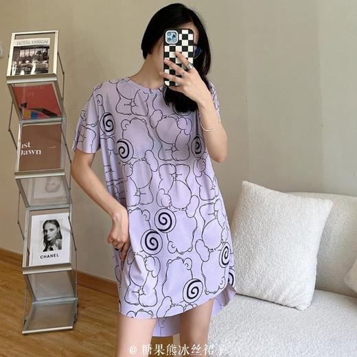 舒适凉爽，糖果熊冰丝凉凉裙女让你成为夏日仙女。宽松设计，随心搭配，时尚休闲居家必备 商品图0