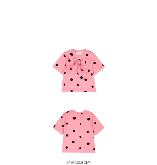 jnby  23年秋款  蝴蝶结圆领中袖T恤  1N7114440 商品图3