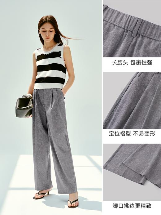 【大长腿裤6.0】亚麻混纺升级版直筒裤FB4487237 商品图4