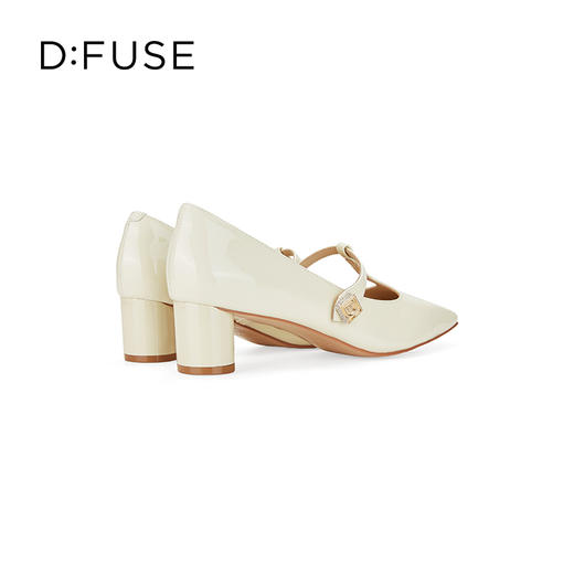 DFuse迪芙斯复古酒红法式小方头玛丽珍单鞋女漆皮百搭DF33111020 商品图2