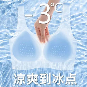 【超值两件装！无痕裸感内衣】超薄冰丝无痕内衣女，采用无钢圈设计，舒适贴合胸部，有效防止下垂，显著提升美背效果。大胸显小，大码文胸背心式，夏季穿着更加舒适。