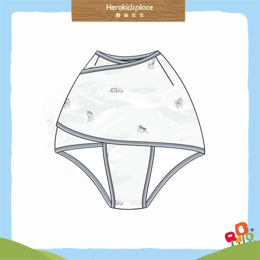 Domiamia哆咪呀初生防惊跳包裹带 雪岭雾狼 89033 商品图0