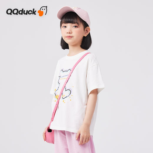 【120-165】【QQduck可可鸭】女童夏款休闲百搭短袖T恤QQduck可可鸭 商品图4