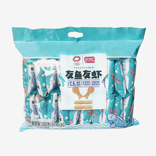 「20包装！友鱼友虾」盼盼友鱼友虾200g 小鱼果虾条烤肉味休闲解馋零食膨化食品 商品图4