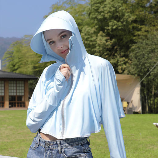 「数色可选！轻松出行」瑞雅防晒衣女夏季2023年新款防晒服冰丝骑行披肩防晒外套上衣 商品图1