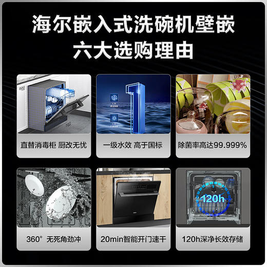 【超级新品】海尔（Haier）12套嵌入式壁嵌洗碗机焕新家Z1（EBW12327YHU1） 商品图1