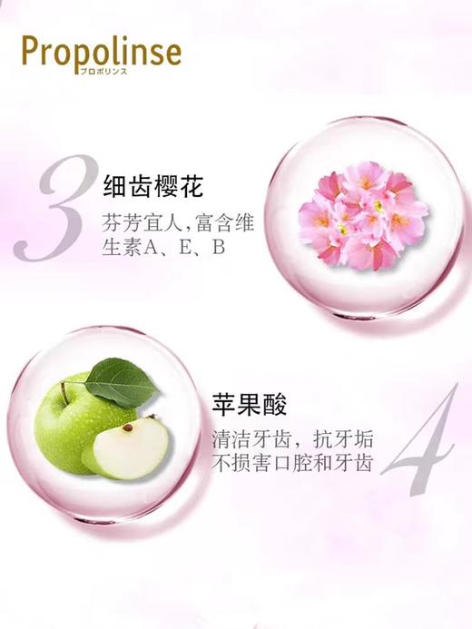 日本比那氏Propolinse蜂胶复合漱口水清新口气去口臭樱花味600ml*2【exp2024.7非质量问题不退不换】 商品图3