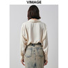 VIMAGE纬漫纪宽松慵懒感舒适百搭简约气质纯色雪纺衬衫秋新款V2009609 商品缩略图4