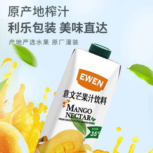 意文（EWEN） 塞浦路斯进口 芒果汁饮料 1L/盒 商品图3