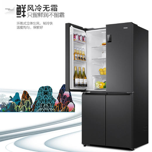 【下单前咨询地址库存】海尔(Haier)465升十字对开门嵌入冰箱 一级高配双变频 黑金净化 三档变温 BCD-465WGHTDEDS9 商品图3