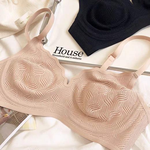 SCHIESSER德国舒雅胶骨软支撑聚拢防下垂圆圆杯防凸点超薄凉感镂空冰感蕾丝文胸20/22392B 商品图3