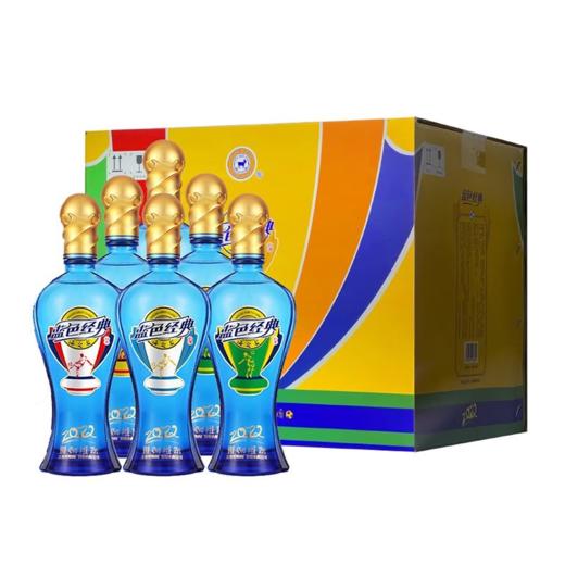 【单瓶108.3】洋河 蓝色经典 海之蓝（足球版） 绵柔浓香型 42度 375ml*6整箱 商品图4