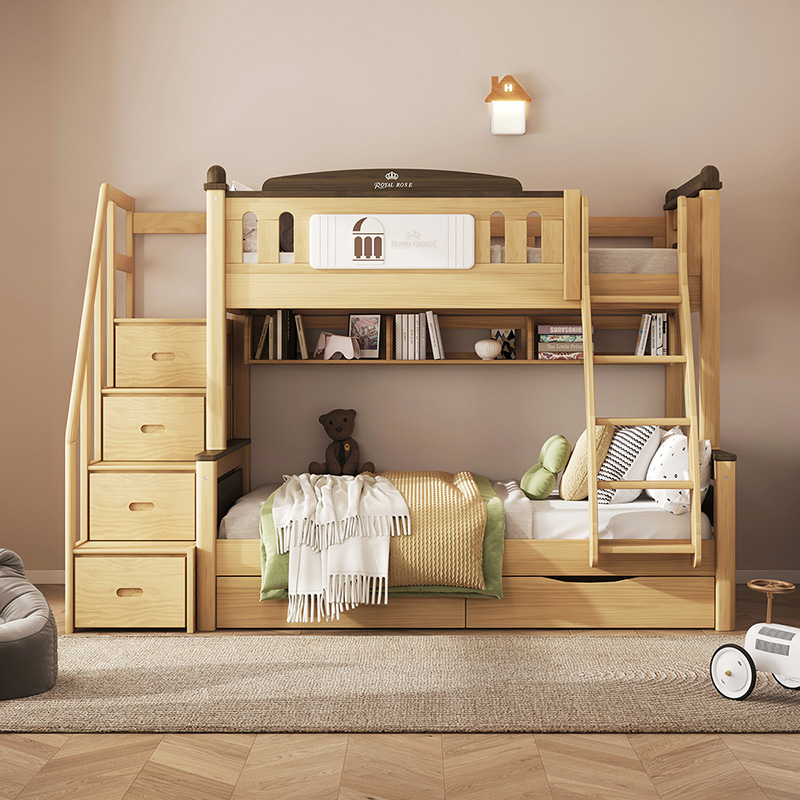 喜梦宝子母床上下铺双层床儿童床高低床子母床加宽皇家学院