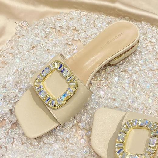 SD-粗跟凉拖鞋女夏外穿时尚外出平底一字拖 商品图2