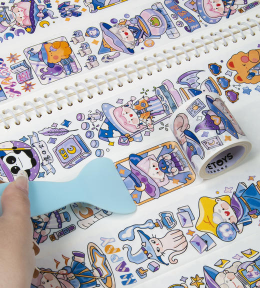 TIPETOYS手账胶带豆芽酱魔法女神（紫）DYJ5074-L 商品图2