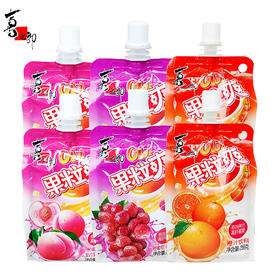 「8袋装！三款口味」喜之郎cici果粒爽258g袋装 葡萄味水蜜桃味果冻果汁饮料零食