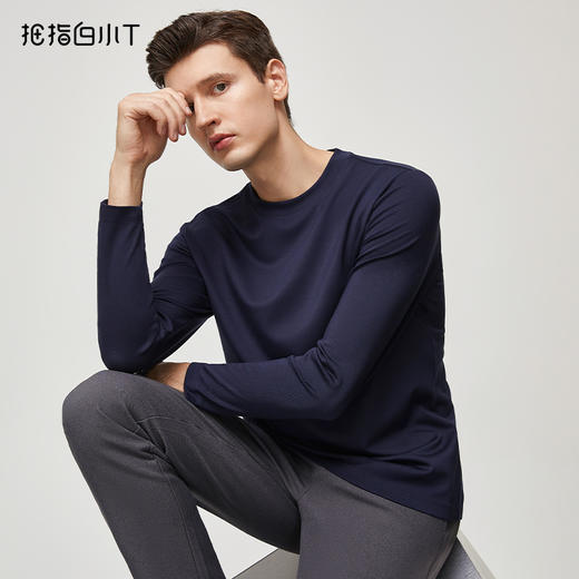 拇指白小T3D羽绒温感圆领长袖T恤 商品图3