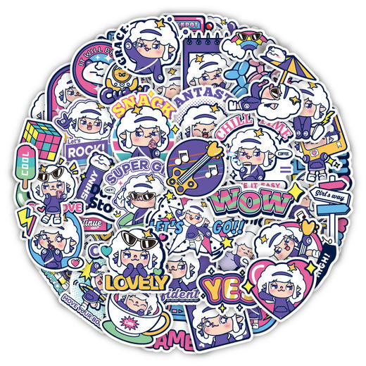 TIPETOYS吉尔奇手账贴纸包-潮酷玩家（LULU）JRQ6003 商品图0