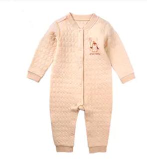 棉果果秋冬新疆彩棉男童女童空气层对开连体衣连身衣哈衣M401722118703 商品图1