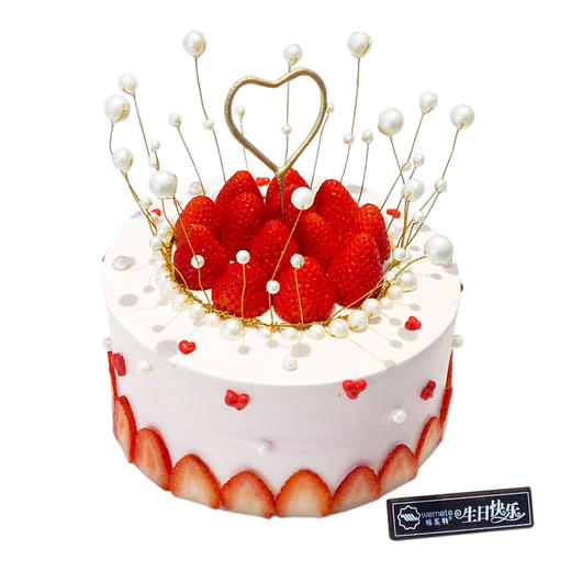 味美特“草莓王冠”爱心蜡烛是可以点燃的-8/10英寸更精致、好看 商品图0