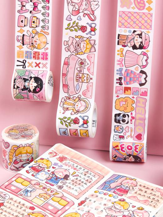 TIPETOYS手账胶带豆芽酱裙裙萌妹篇DYJ5066-L 商品图3