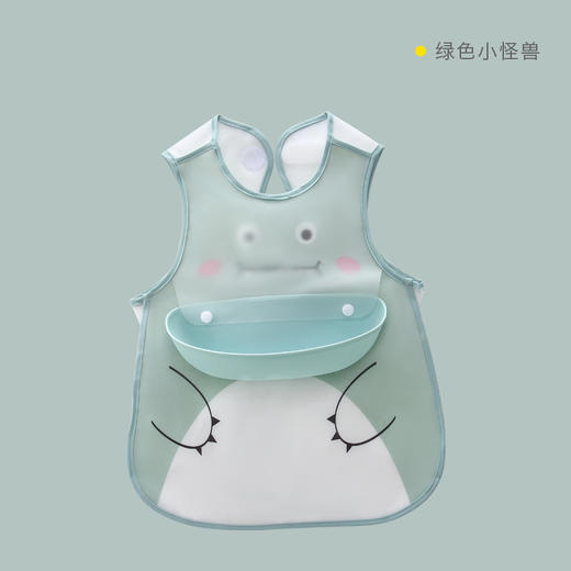 【宝宝吃饭必备！婴儿口水围兜】薄款设计透气，适合春夏季穿着，可爱的儿童图案更加迷人。防水、薄款设计，适合春夏季使用。背心式围嘴，轻松穿戴。小孩爱吃东西时，不用担心弄脏衣服，让你更省心！ 商品图7