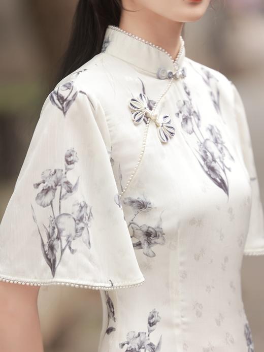 优雅修身，春夏新款改良短袖少女郁金香长款倒大袖旗袍YG-2270 商品图1