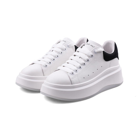 Safiya/索菲娅 2023秋新款潮流撞尾透气厚底增高小白鞋板鞋 SF33112107 商品图7