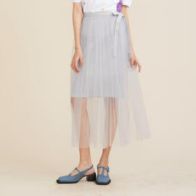 谜底半身裙2022夏季新款内搭H型两件式网纱半裙优雅减龄222MB0727