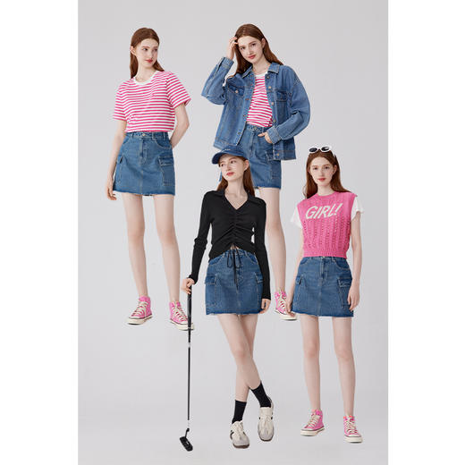 【严选】诗凡黎春秋牛仔短裙SE7240231 商品图4